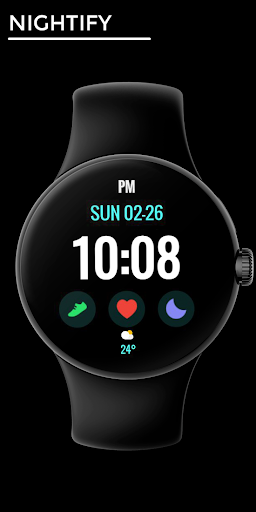 Android application Nightify - watch face screenshort