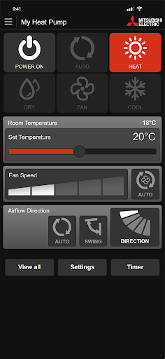 Mitsubishi Wi-Fi Control Screen 2