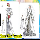 Design Sketch of Bridal Gown icon