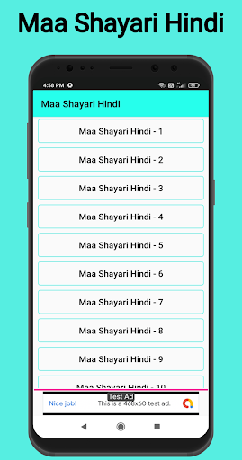 Android application Maa Shayari Hindi 2024 screenshort
