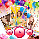 Cover Image of Descargar Creador de videos de feliz cumpleaños con música y fotos  APK