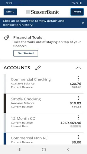 Susser Bank Mobile Screen 2