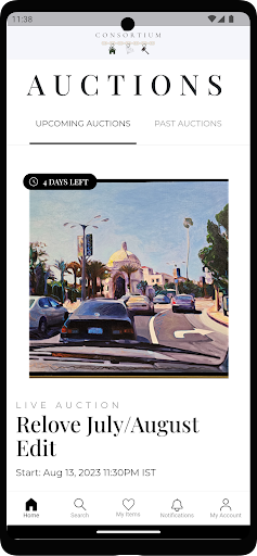 Android application Auctions by Consortium screenshort