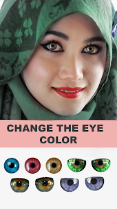 目の色のチェンジャー-目のレンズの写真-偽の目
