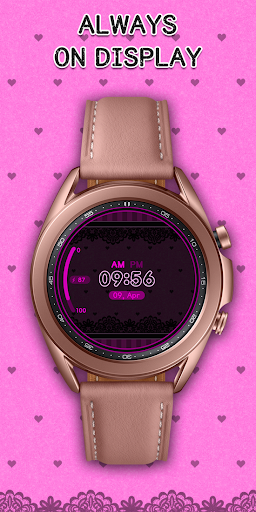 Black Pink Glitter_Watchface Screen 3
