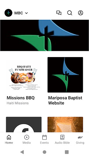 Android application Mariposa Baptist Church screenshort