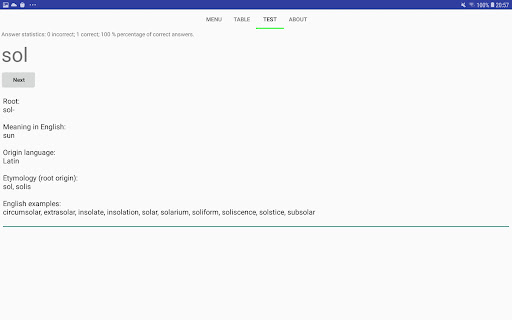 Greek and Latin roots finder Screenshot