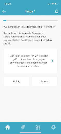 Android application Swiss Insurance Exam Trainer screenshort