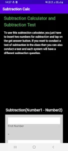 Subtraction Calculator & Test
