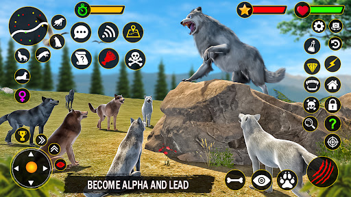 Android application The Wolf Simulator: Wild Game screenshort