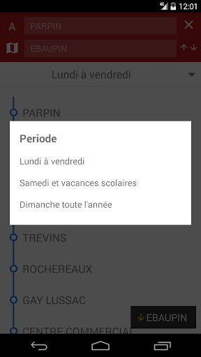 Android application Niort Bus screenshort