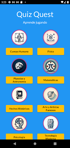 Android application Quiz Quest screenshort