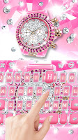screenshot of Lux Pink Watch Keyboard Theme