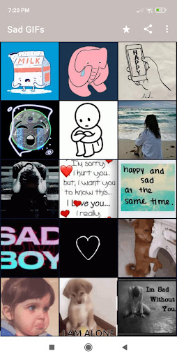 Android application Sad GIFs - For Messages screenshort