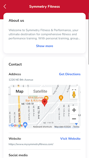Android application Symmetry Fitness screenshort