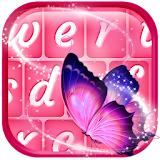 Pink Butterfly Keyboard Emoji icon
