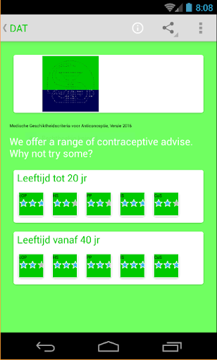 Android application Anticonceptie Advies screenshort