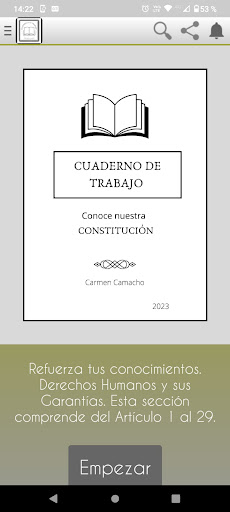 Android application Cuaderno Derecho screenshort