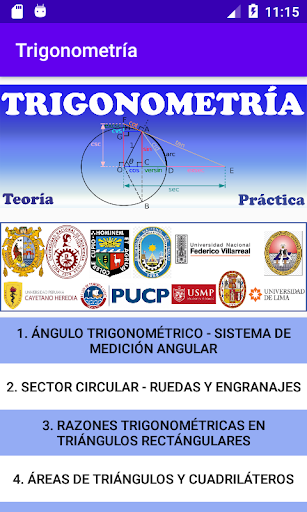 Android application Trigonometría Preuniversitario screenshort