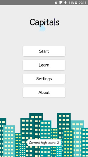 Android application Capitals - learn them all! screenshort