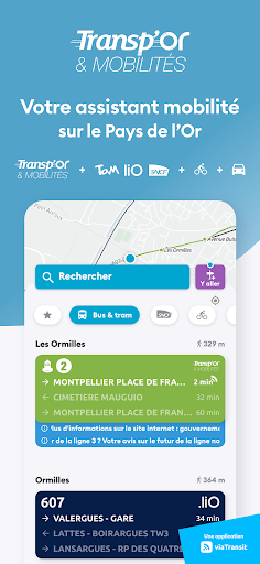 Android application Transp'Or & Mobilités screenshort