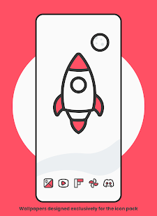 Pennacchio rosso - Screenshot del pacchetto di icone