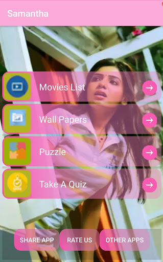Android application Samantha Wallpapers,Movies screenshort