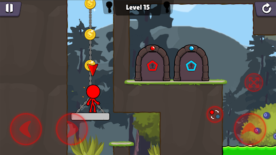 Red & Blue: Stick Hero Espace