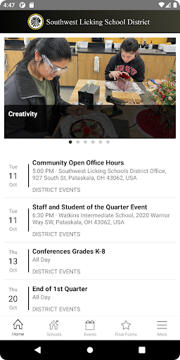 Android application SWL Schools screenshort