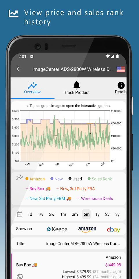 Keepa - Amazon Price Trackerのおすすめ画像1