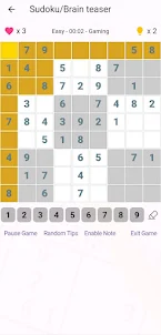 Sudoku : brain puzzle