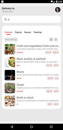 Android application Zaio Training screenshort