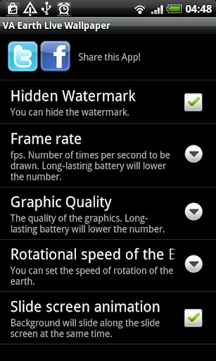 VA Earth Live Wallpaper LITE Screenshot 4 - AppWisp.com