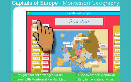 Android application Capitals of Europe - Montessor screenshort