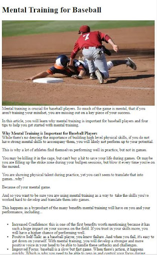 How to Do Baseball Training Screen 2