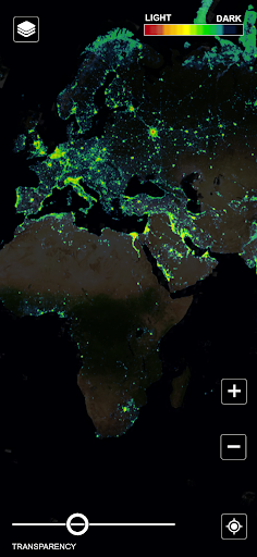 Light Pollution Map –V1 Screen 2