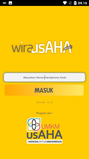 Android application wirausahamaju umkm screenshort