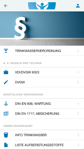 TRINKWASSER-APP Screen 2