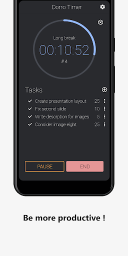 Screenshot of Dorro - Pomodoro session timer