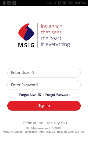 MSIG mPartner Singapore Screen 2