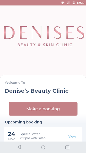 Android application Denise’s Beauty Clinic screenshort