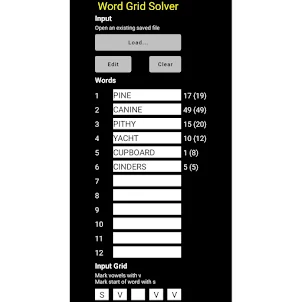 Word Grid Solver