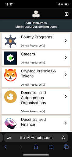 WebThreee Screen 2