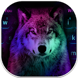 Cool Colorful Wolf Keyboard Theme icon