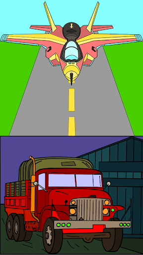Android application Vehicles Paint By Number Art screenshort