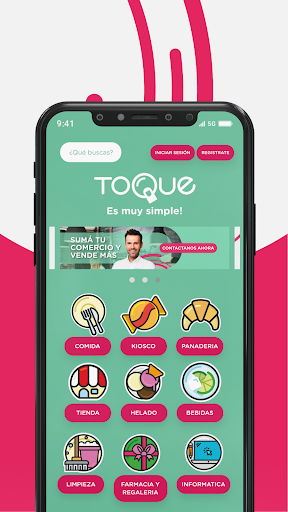 Android application Toque Delivery y Venta On Line screenshort