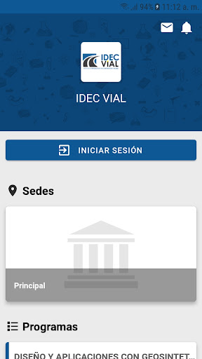 Android application IDEC VIAL screenshort