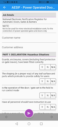 AESIF Safety Certificates Screen 3