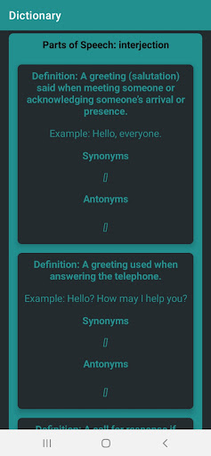 Dictionary Screen 2