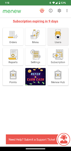 Menew POS - Global Screen 2